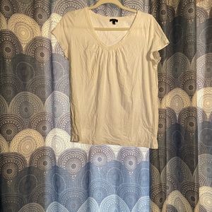 Talbot’s White Short-Sleeved Blouse